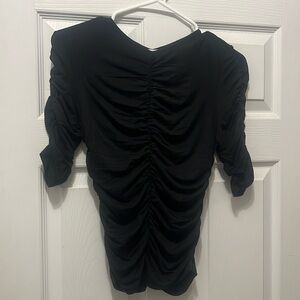 NWT Good American black ruched top sz 2